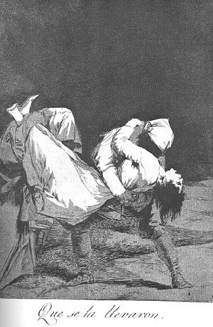 Goya - Caprichos  Plate 8  They Carried Her Off
