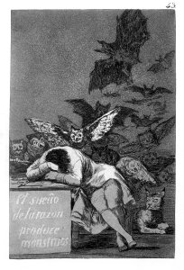 Caprichos - Plate 43: The Sleep of Reason Produces Monsters